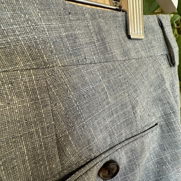 Bonobos Tollegno 1900 3D Wool Cotton Linen Textured Pants 31(32)X 32 Tailored - Picture 6 of 16